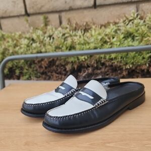 G.H. Bass & Co.Weejuns Black and White Mules Size 7